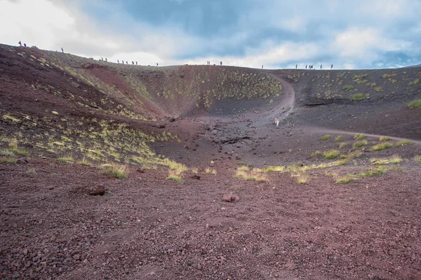 Etna Vulkaan Kraters Sicilië Italië — Stockfoto