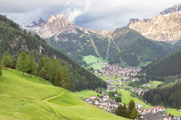 Satul Selva Wolkenstein Valea Gardena Tirolul Sud Dolomiți Italia — Fotografie, imagine de stoc