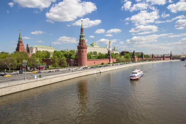 Utsikt Över Moskva Kreml Vägg Och Moskva Floden Ryssland — Stockfoto
