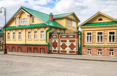 Renkli eski tatar evde Kazan, Rusya Federasyonu