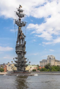 Moskova 'da Rus Çarı Peter heykeli