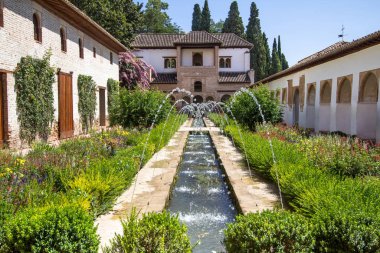Patio de la Acequia La Alhambra, Granada, Spain