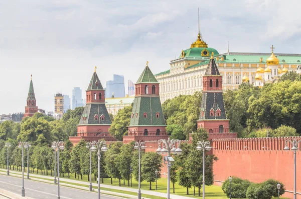 莫斯科克里姆林宫，俄罗斯的全景 — 图库照片