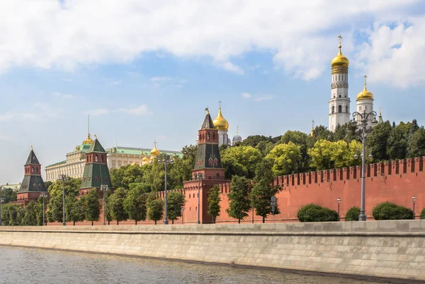 莫斯科克里姆林宫城墙全景，俄罗斯 — 图库照片
