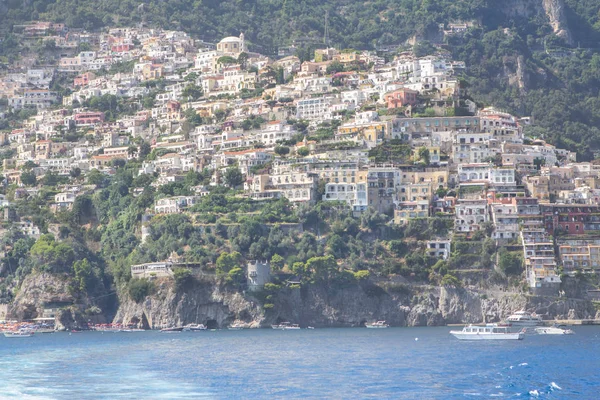 Stadt positano vom Meer, Italien — Stockfoto