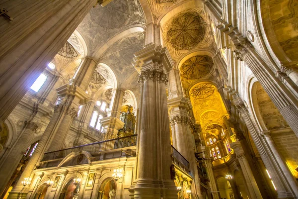 Wnętrze katedry w Maladze, Hiszpania — Zdjęcie stockowe