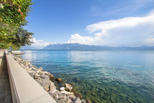 Lago de Ginebra panorama, Suiza —  Fotos de Stock