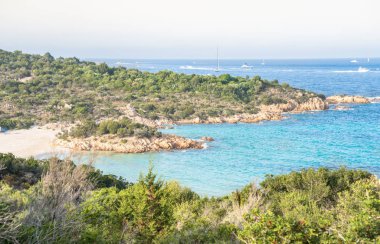 Sardinya, İtalya 'da ünlü Spiaggia del Principe