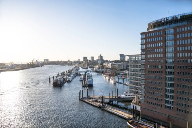 Elbe Filarmoni Salonu 'ndan Panorama Manzarası, Hamburg, Almanya