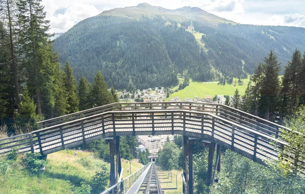 Schatzalpbahn, Davos, Švýcarsko — Stock fotografie