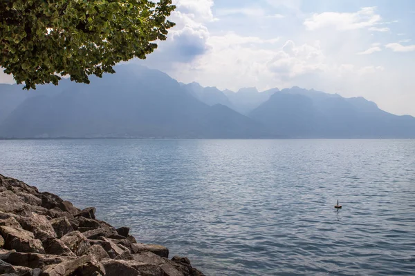 Genebra panorama lago, Suíça — Fotografia de Stock