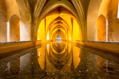 Alcazar Seville, İspanya Kraliyet banyoda