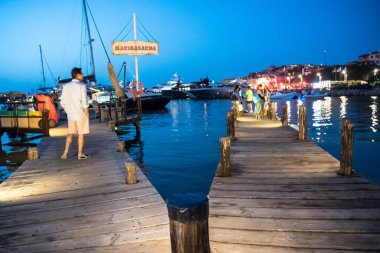 Luxury yachts moored in Porto Cervo