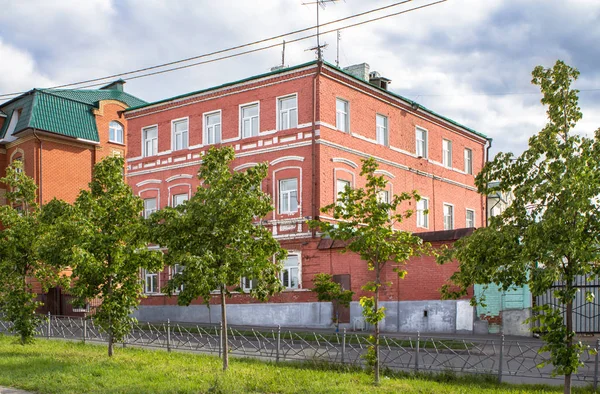 Farverige gamle tatar hus i Kazan, Rusland - Stock-foto