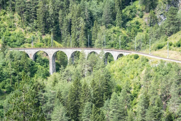 Landwasser Viaduct, Davos, Zwitserland — Stockfoto