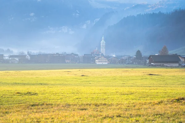 Bezau to mała gmina w Austrii — Zdjęcie stockowe