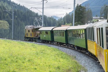 Davos, İsviçre 'de tarihi buhar treni