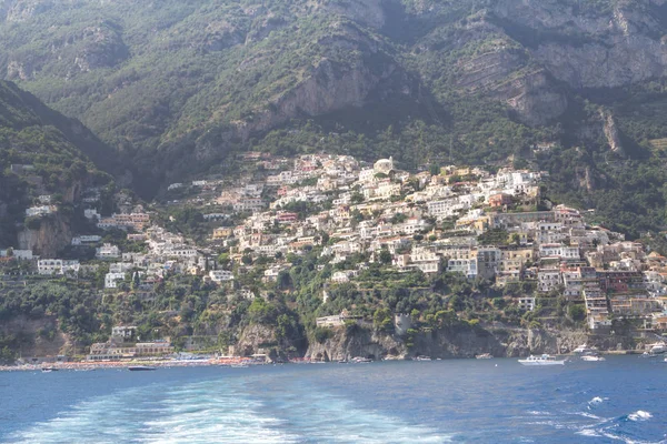 Miasto Positano, morze, Włochy — Zdjęcie stockowe