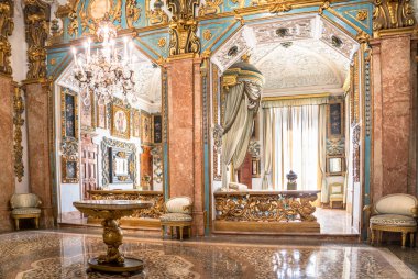 Palazzo Borromeo 'nun İçi, Lago Maggiore, Stresa, İtalya