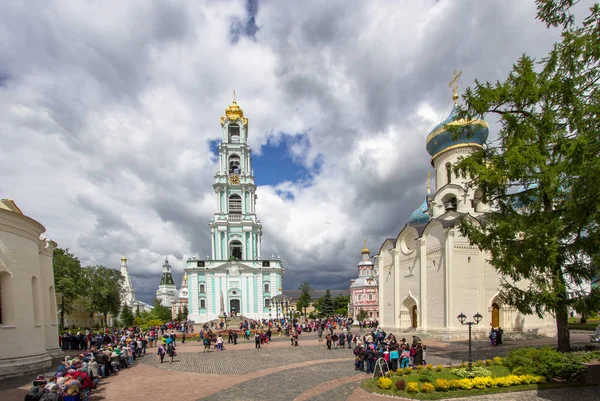 Bell tower in Holy Trinity Sergius Lavra — Stock Photo, Image