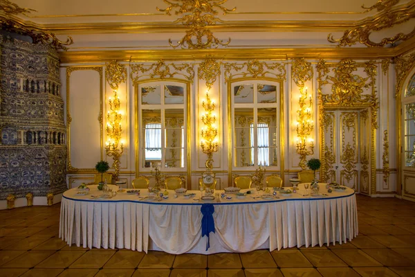 El interior del Palacio de Catalina, Tsarskoye Selo, San Petersb — Foto de Stock