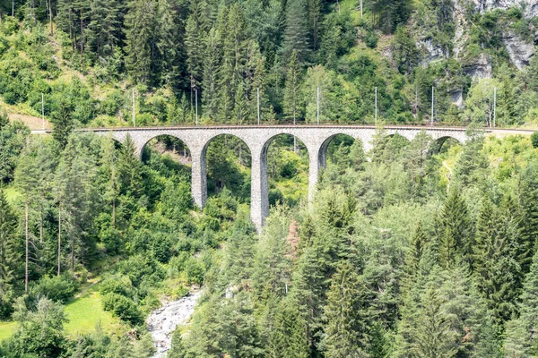 Landwasser Viaduct, Davos, Svájc — Stock Fotó