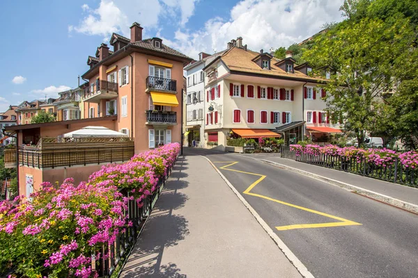 Cidade velha Montreux, Suíça — Fotografia de Stock