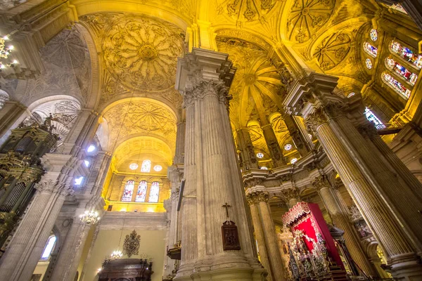 Interiör bild av katedralen Malaga, Spanien — Stockfoto