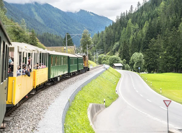 Tren de vapor histórico en Davos, Suiza —  Fotos de Stock