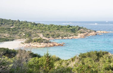 Sardinya, İtalya 'da ünlü Spiaggia del Principe