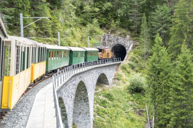 Davos, İsviçre 'de tarihi buhar treni