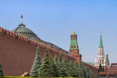 Moskova kremlin duvarı panorama