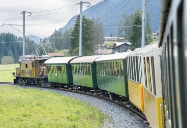 Davos, İsviçre 'de tarihi buhar treni