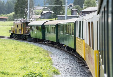 Davos, İsviçre 'de tarihi buhar treni