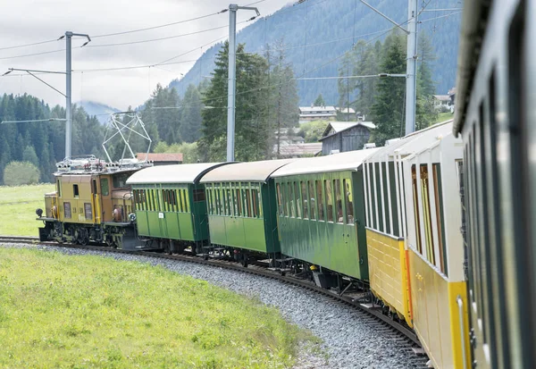 Tren de vapor histórico en Davos, Suiza —  Fotos de Stock