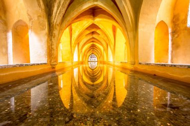 Alcazar Seville, İspanya Kraliyet banyoda