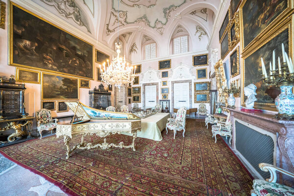 Interiors of Palazzo Borromeo, Lago Maggiore, Stresa, italy