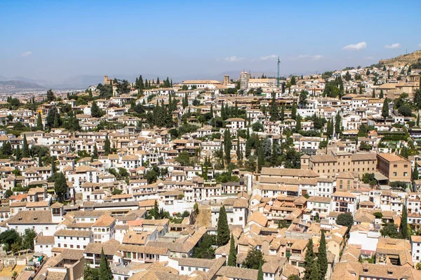 Pohled na historické město Granada, Španělsko — Stock fotografie