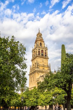 İspanya, Cordoba 'daki Mezquita Katedrali' nden Torre de Alminar