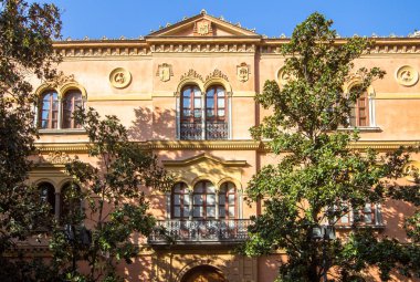 Tarihi binaları olan Granada eski caddeleri, İspanya