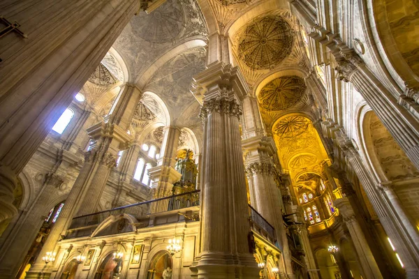 Vista interna della Cattedrale Malaga, Spagna — Foto Stock