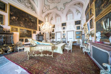 Palazzo Borromeo 'nun İçi, Lago Maggiore, Stresa, İtalya