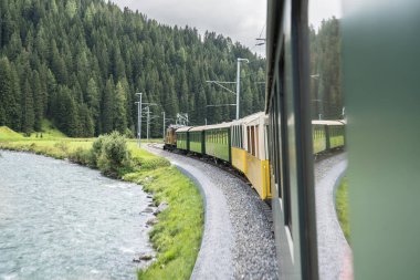 Davos, İsviçre 'de tarihi buhar treni