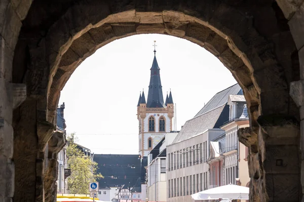 Rathaus na starym rynku głównym, Trier, Niemcy — Zdjęcie stockowe