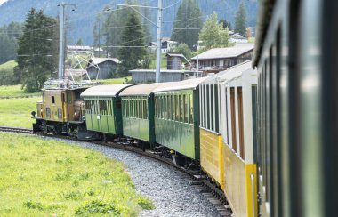 Davos, İsviçre 'de tarihi buhar treni