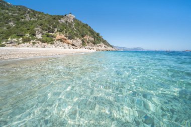 Sardinya, İtalya 'da ünlü Spiaggia del Principe