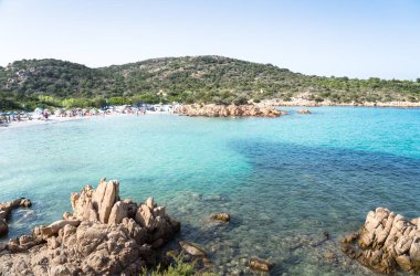 Sardinya, İtalya 'da ünlü Spiaggia del Principe