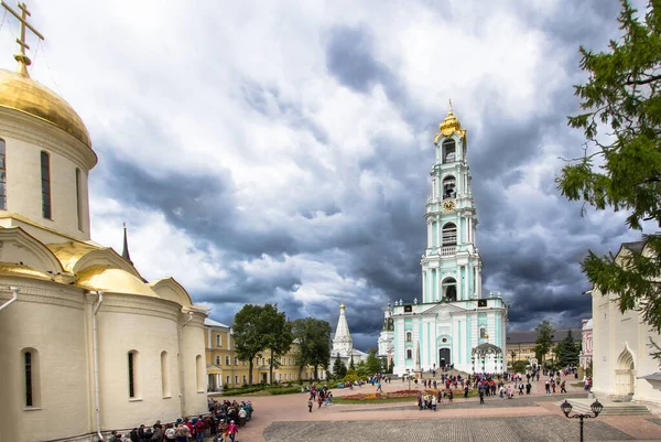 Blick Auf Den Glockenturm Der Heiligen Dreifaltigkeit Sergius Lavra Moskau — Stockfoto