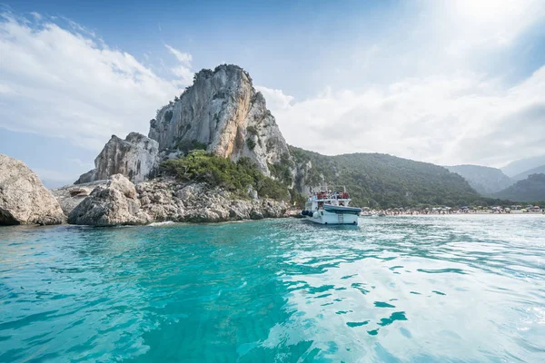 Famosa Playa Cala Luna Golfo Orosei Cerdeña Italia — Foto de Stock