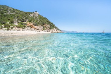 Sardinya, İtalya 'da ünlü Spiaggia del Principe